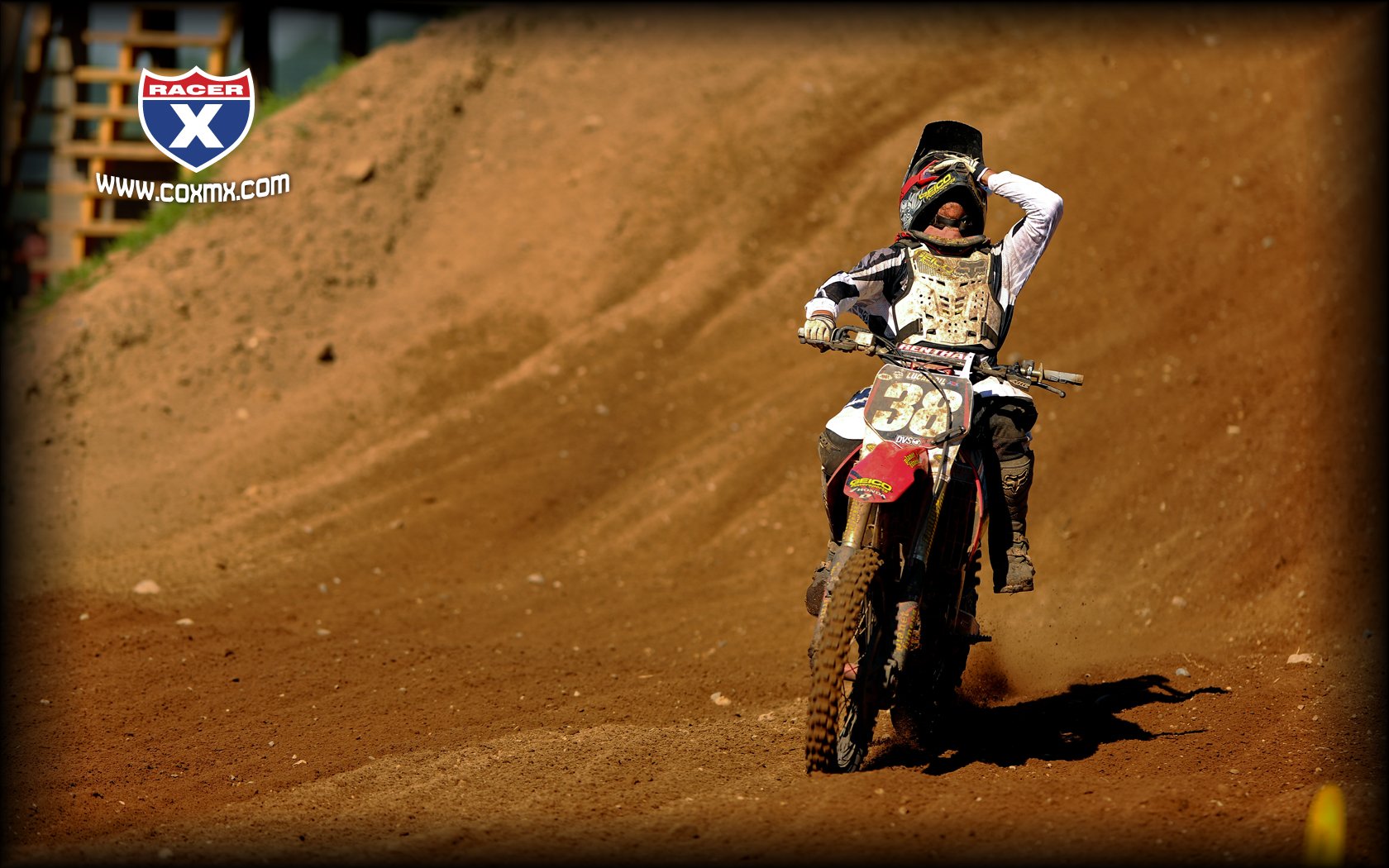 Trey Canard celebrates his first-ever outdoor win.