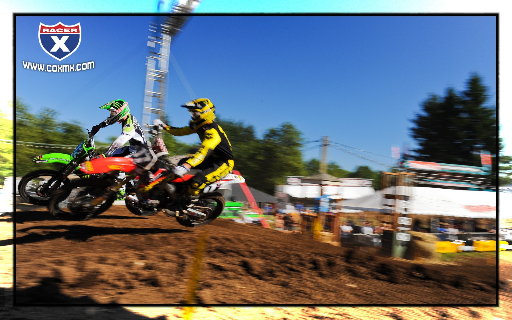 Jake Weimer (12) and Justin Barcia (17) battle it out.