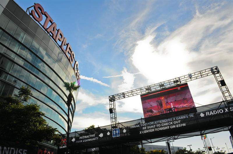 For Friday and Sunday's moto events, they moved to the Staples Center.