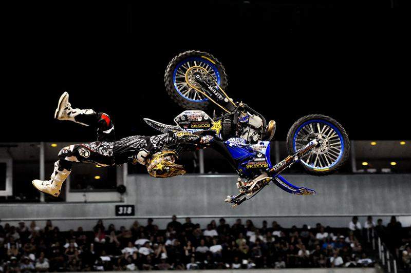 Takayuki Higashino threw down this double-grab flip in Best Trick, but it only landed him third place.