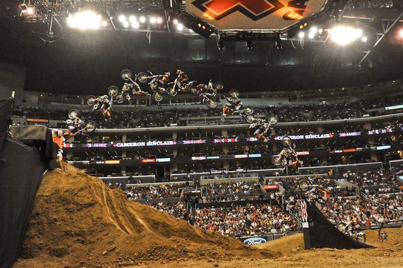 Cameron Sinclair won the Best Trick contest with this double backflip.