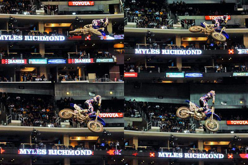 Myles Richmond's massive whips (he's moving right to left in this sequence of photos, which are ordered left to right) were very popular at Speed & Style, but he didn't make the main show.