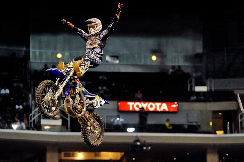 Kevin Johnson, the 2008 gold medalist in Speed & Style, was eliminated early, but beyond this Cliff Hanger, he also had the backflip in his bag this year.