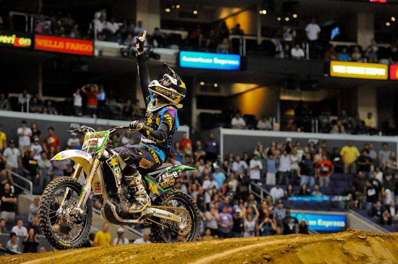 Stenberg points at the X Games logo in the ceiling.