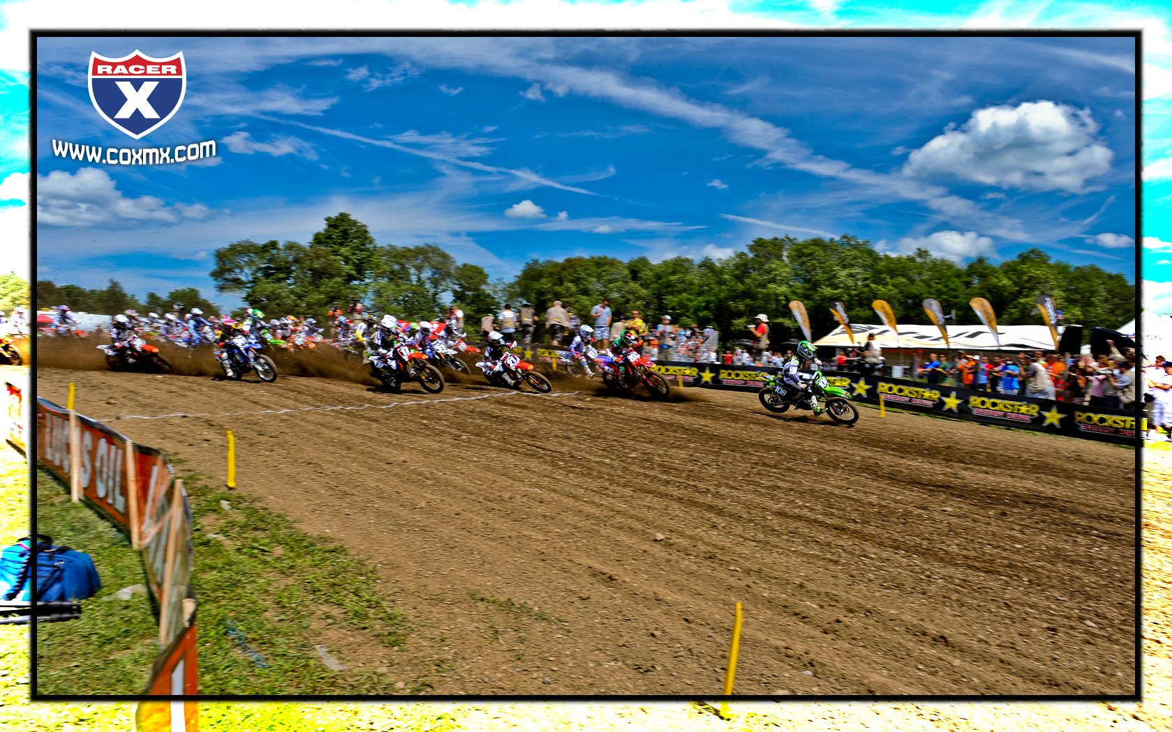 Dean Wilson grabs the first-moto holeshot