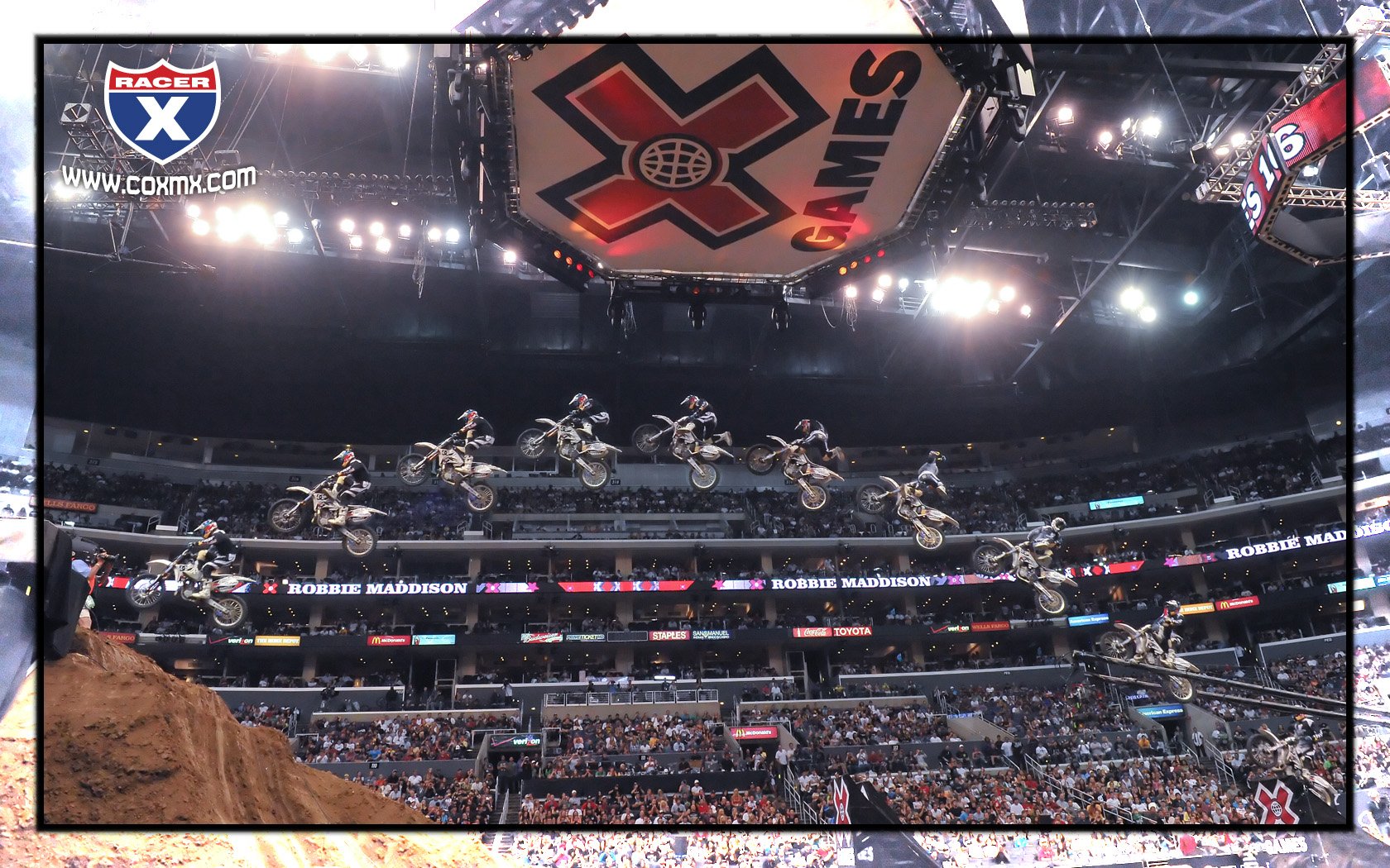 Robbie Maddison did this body varial to side-saddle lander to grab second in Best Trick.