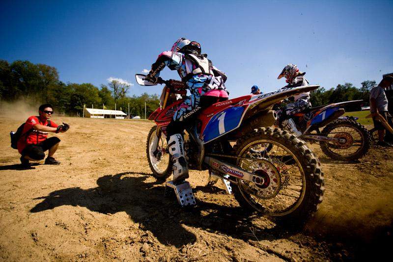 Ashley Fiolek practicing starts at Steel City.