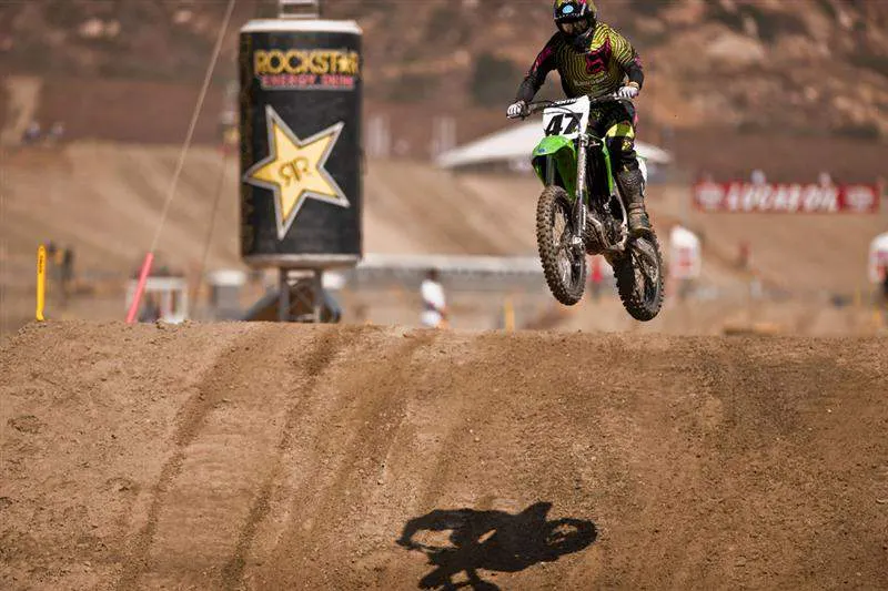 Jeff Emig overjumped the finish-line jump a bunch of times in a row. OJ is not your friend...