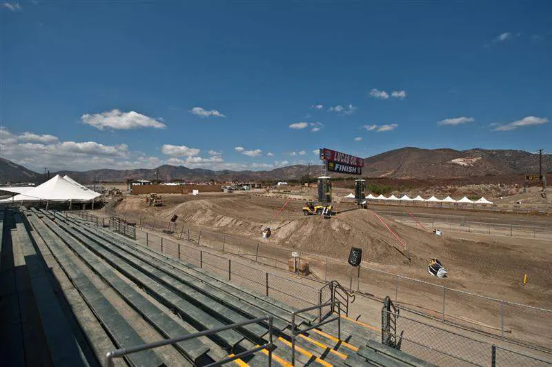 From the grandstands, the finish-line double is like a big supercross finish. It turns right back onto the start straight, just like many supercross tracks.