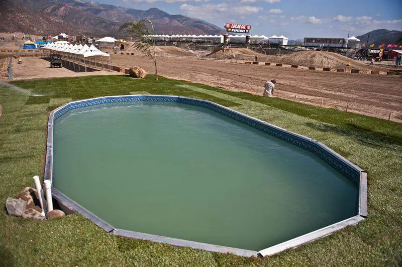 There are actually pools installed in multiple places around the track.