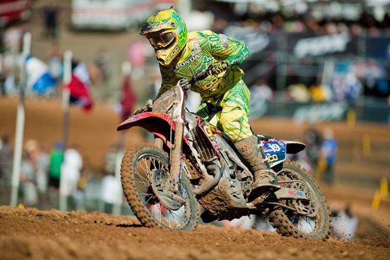 Metcalfe fought his way up to second, where he finished.