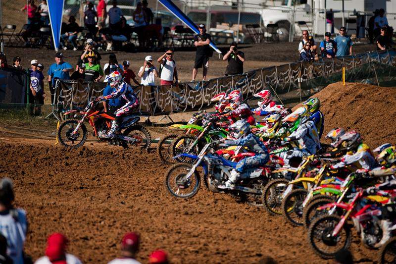 Off the MX2 start, it looked like Marvin Musquin (5) would have the holeshot, but...