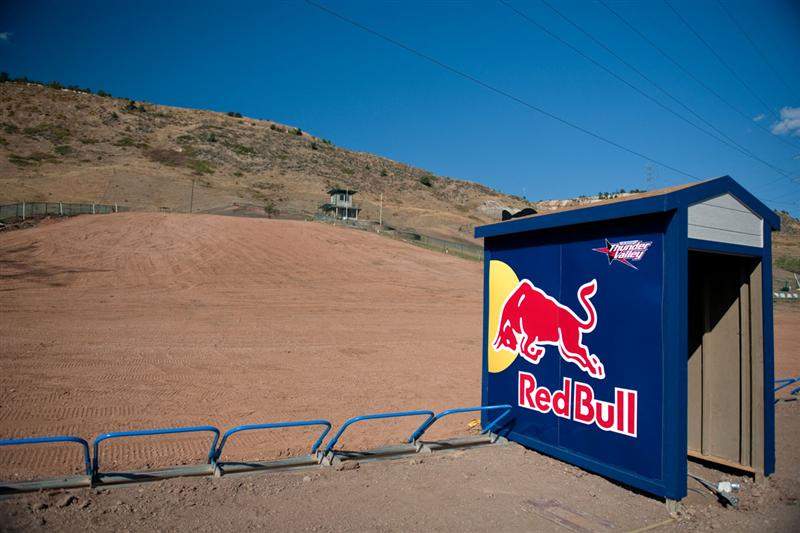 As most of you probably already know, the Red Bull Motocross of Nations is hitting Colorado this weekend. We stopped by the track yesterday to get some pics of the track progress. Rumors were that the start was going to be drastically different for this race, but it’s not. The dirt is brought in, so it seems more hard-packed, and the gate is moved forward 20 feet or so, but otherwise the start is the same as ever.