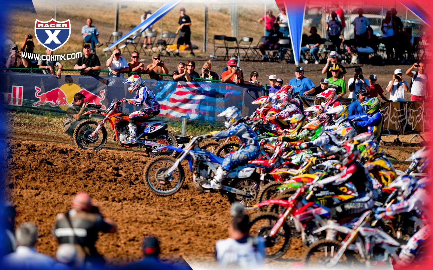 Marvin Musquin grabbing a holeshot.