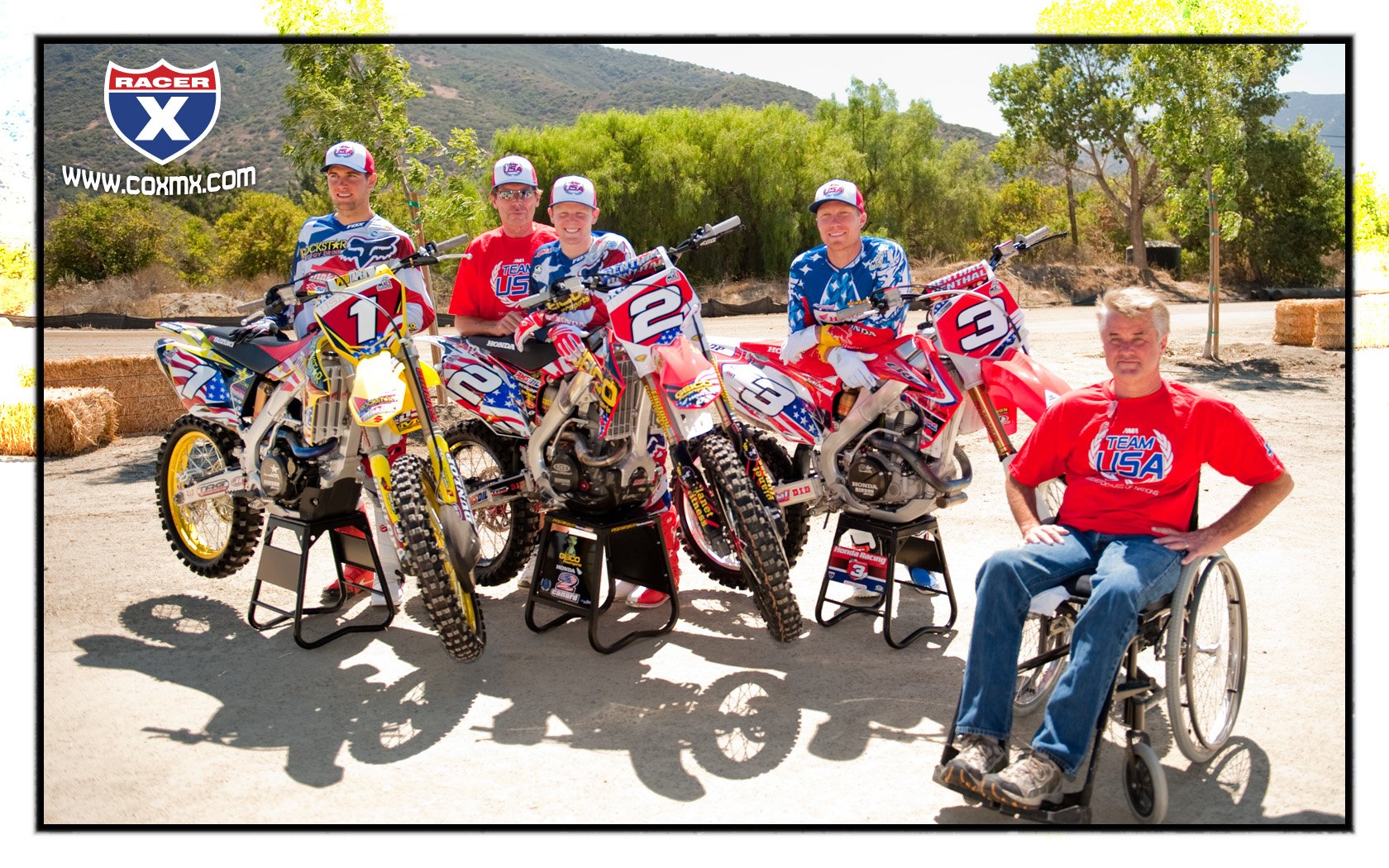 Team USA, complete with Roger Decoster and Mitch Payton