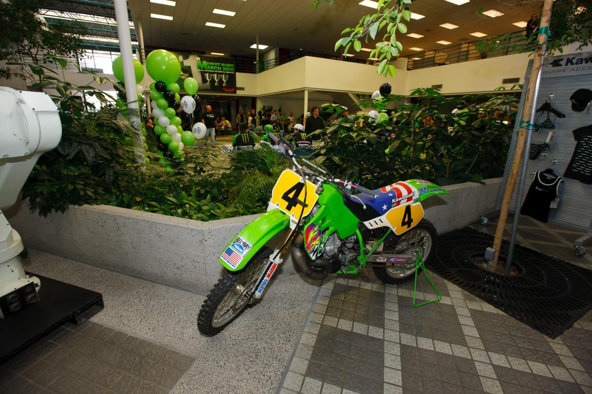 KX500 in the Kawasaki lobby