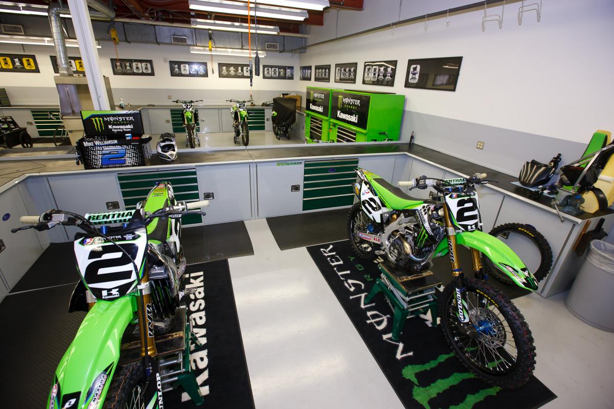 Inside the team race shop