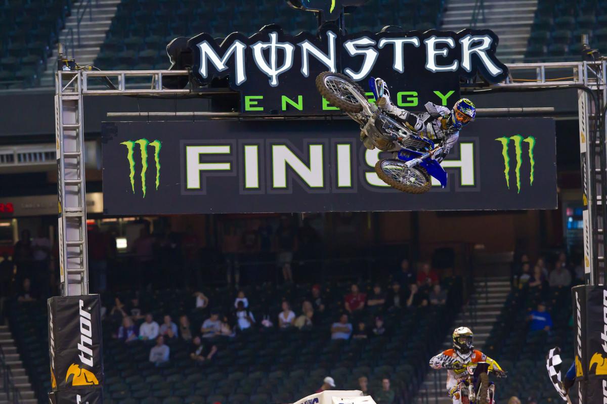 Tommy Hahn gets flat over the finish line