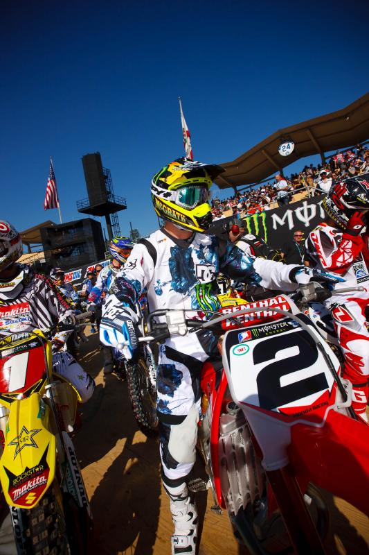 Jeremy McGrath rode the first practice