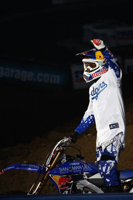 James Stewart waving to the crowd