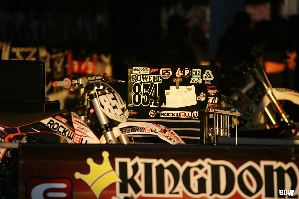 Landen Powell's bike in Rockwell pits