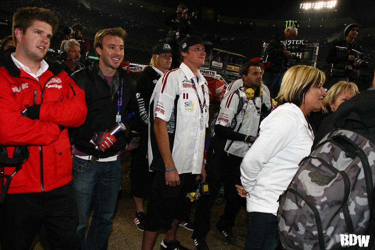 The TLD team anxiously waiting for their first ever SX win