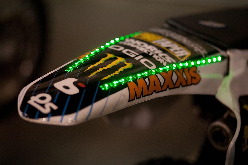 Adam Jones was running LED's on the rear fender.