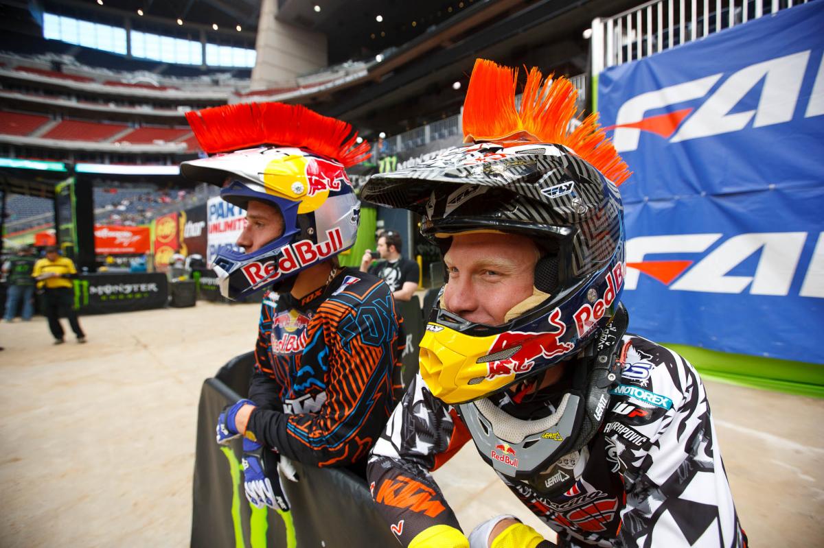 Roczen and Short running mohawks in first practice