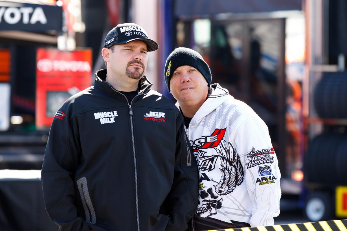 Gibbs and Watson spot the camera