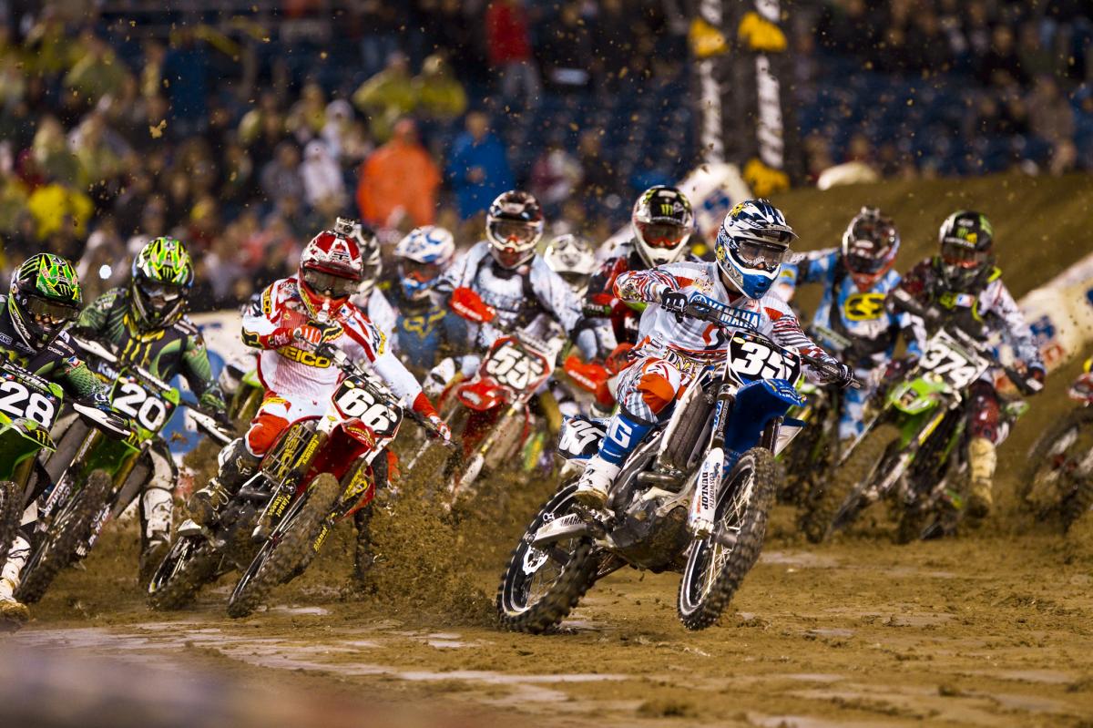 Kyle Cunningham grabbed the holehshot in heat one