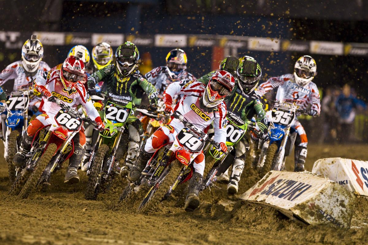 Eli Tomac grabbed the holeshot and never looked back en route to his first career SX victory