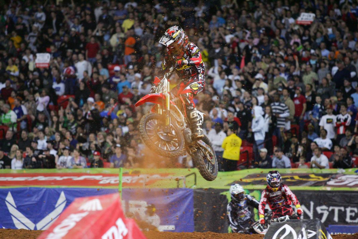 Windham takes a face full of roost. 