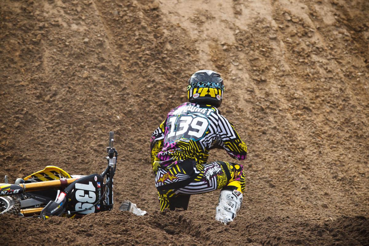 Malcolm Stewart had a bad get off in 250 practice 2