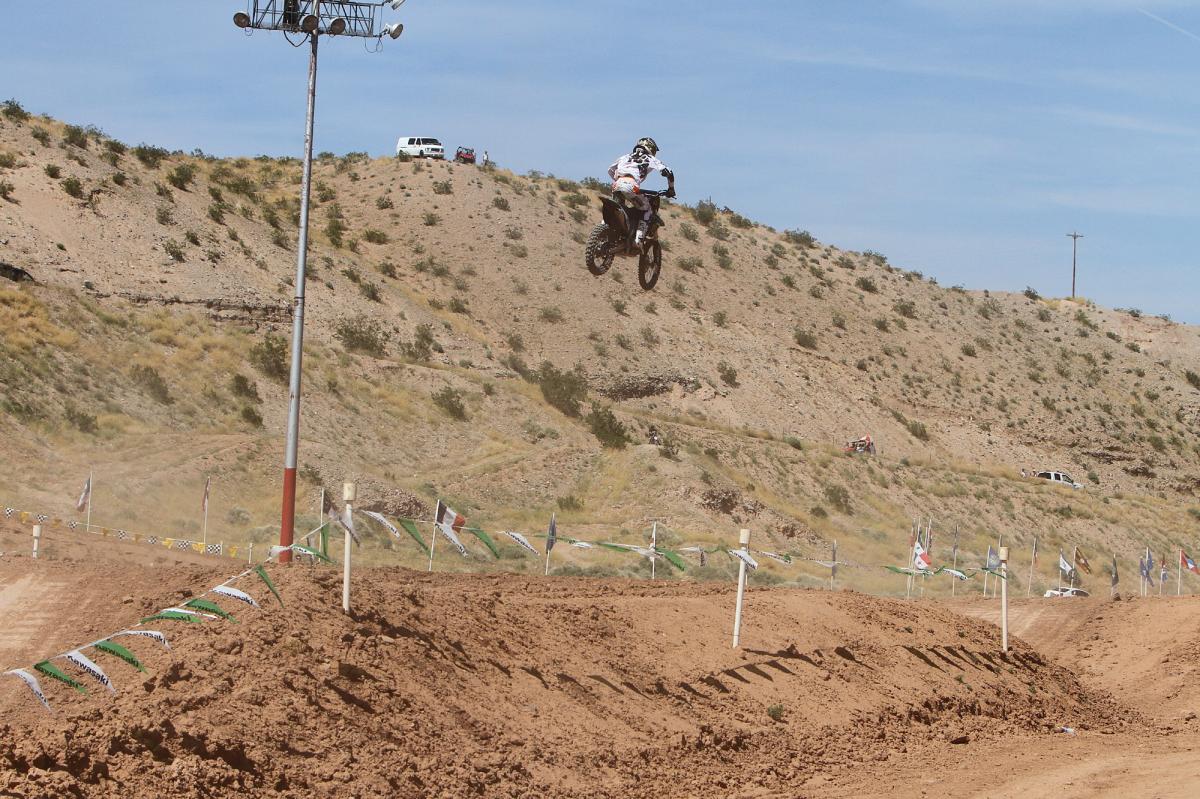 Justin Starling was one of four riders who was doubling this massive table-table combo