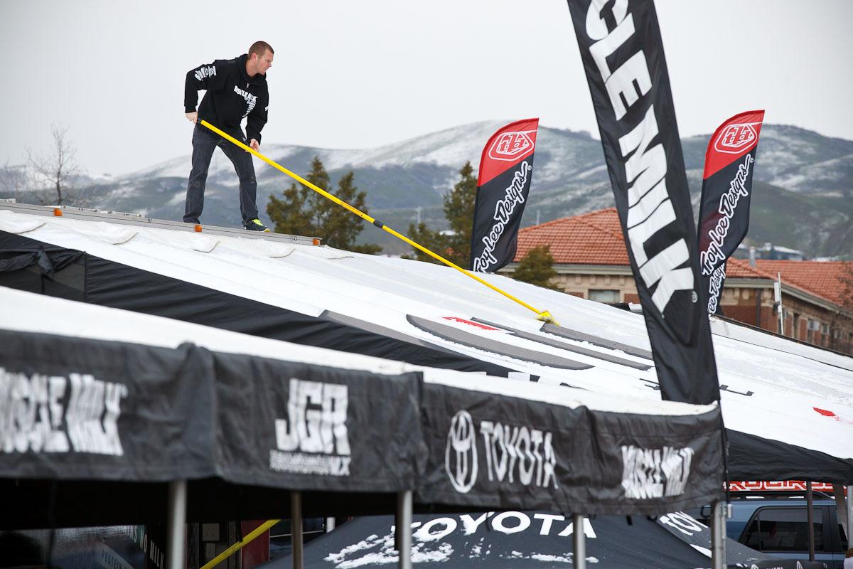 Cleaning up after a snow shower