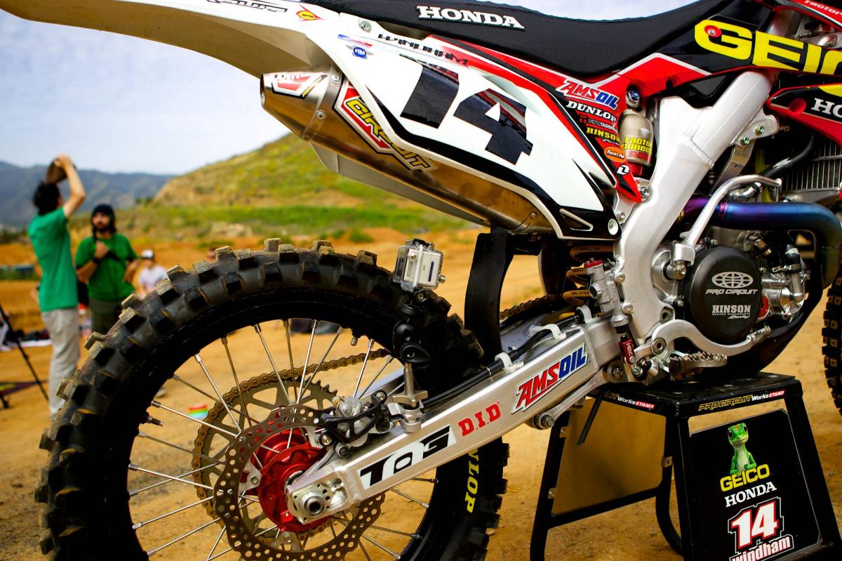 GoPro mounted on KW's bike