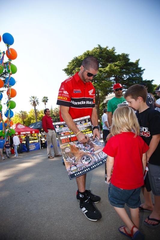K-Dub signs for the fans
