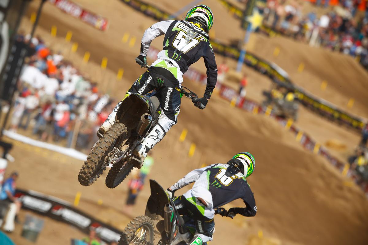 Blake Baggett chases Dean Wilson