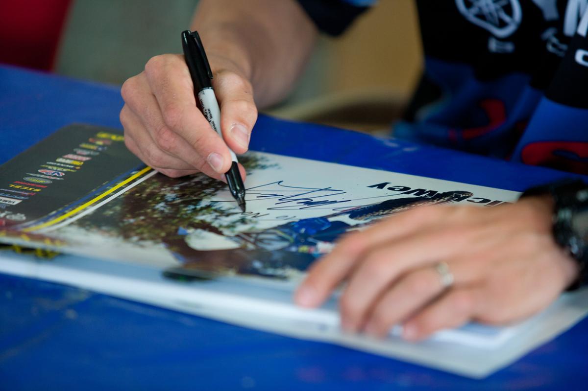 The autograph signing was a hit.