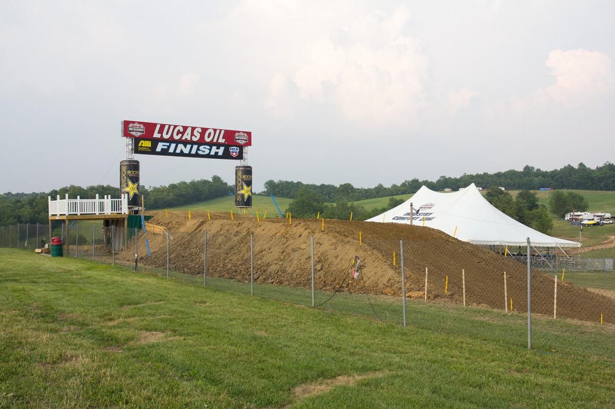 The new finish line jump at High Point.