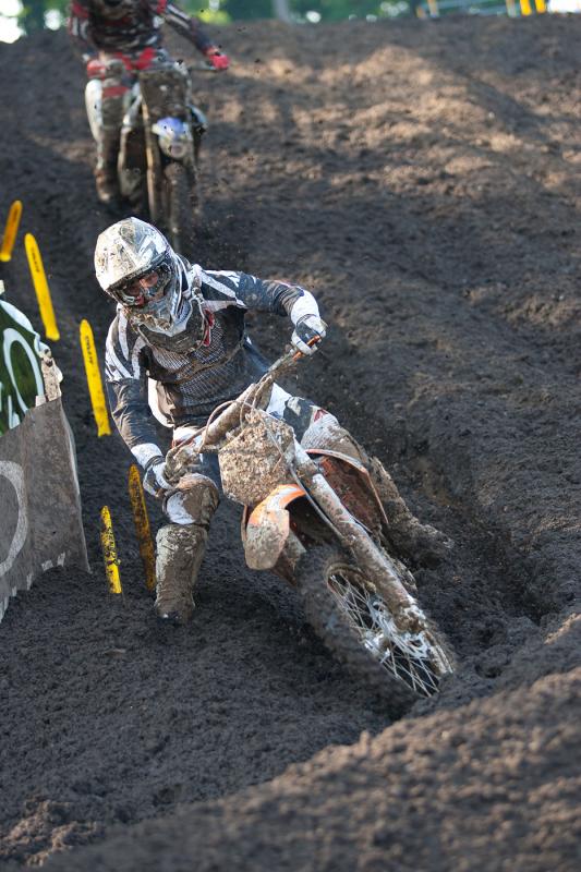 It was a little sketchy coming into this downhill right hander.