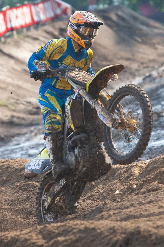 Wheelie through the sand rollers.