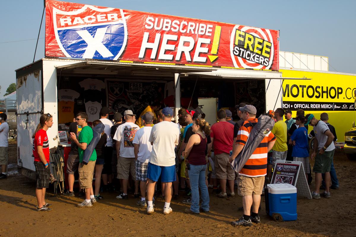 If you're at a national, there's no reason why you shouldn't stop in at the Racer X booth!