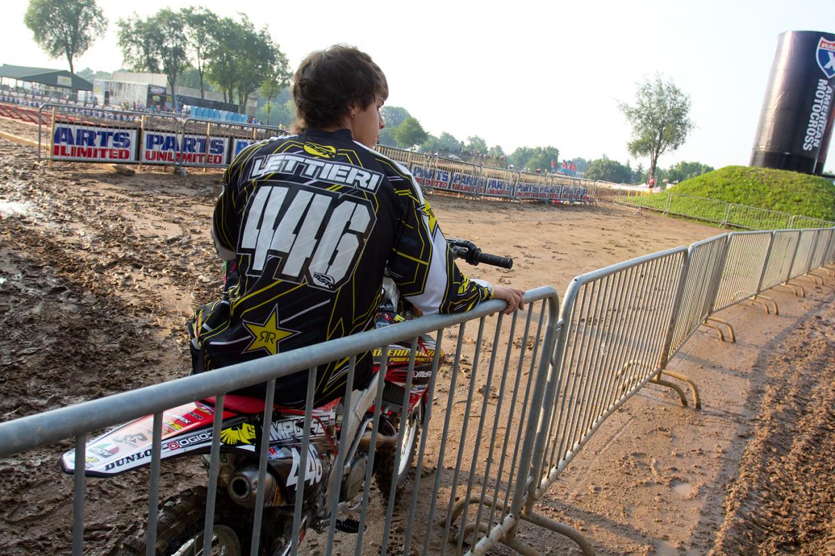 Lettieri was first to the gate for practice.