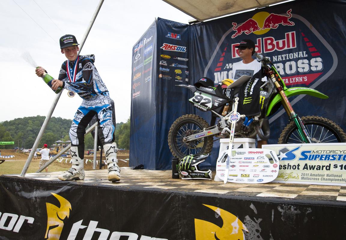 Adam Cianciarulo celebrating another championship at Loretta's.
