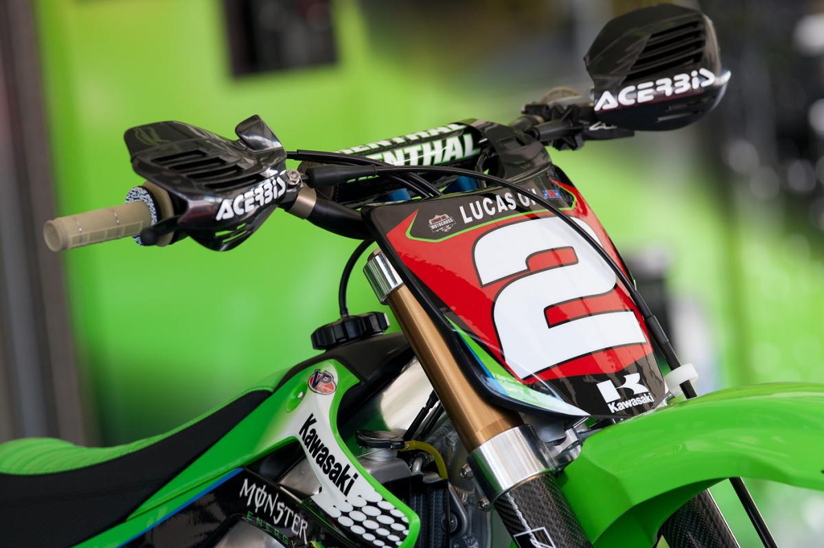 Villopoto rocking the red plates for the first time this season.