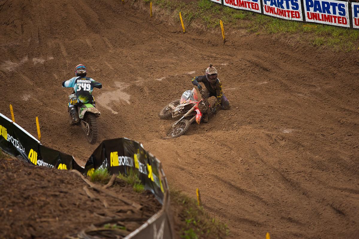 Darryn Durham had a tip over in the second moto.