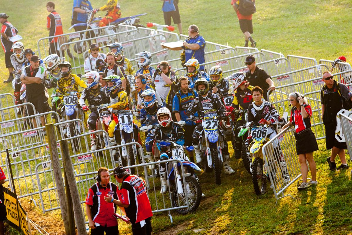 450 Group A waiting to get on the track.