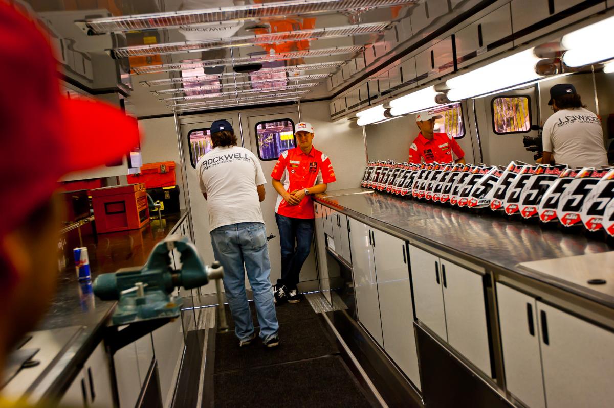 Dungey filming for an episode of The Moto: Inside The Outdoors