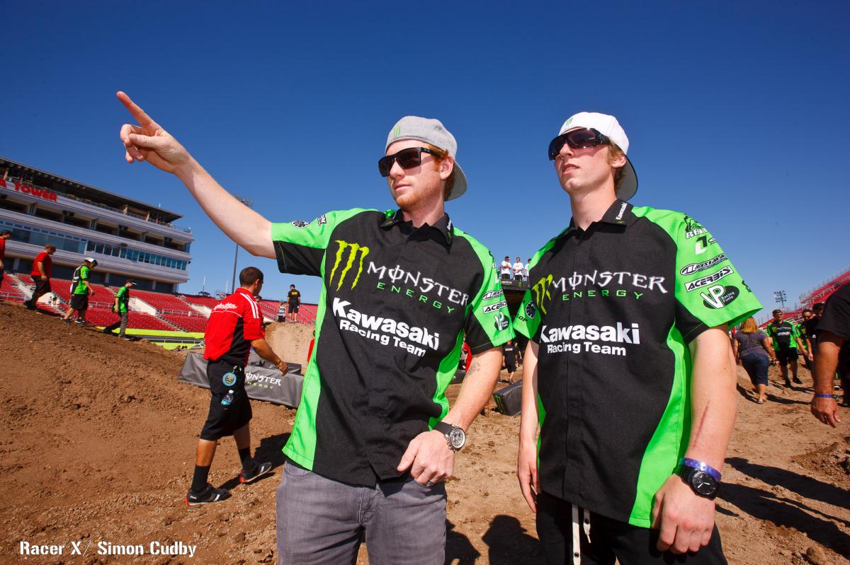Villopoto and Weimer on track walk